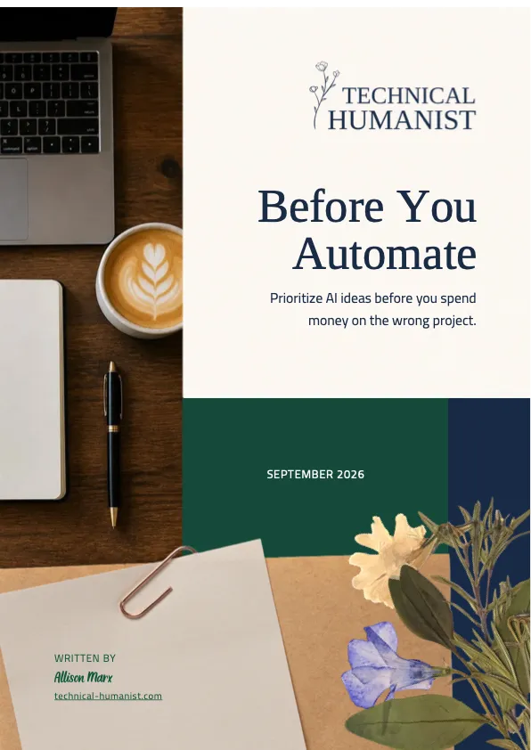 Cover of Before You Automate