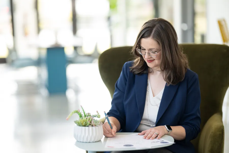 Allison Marx at work.